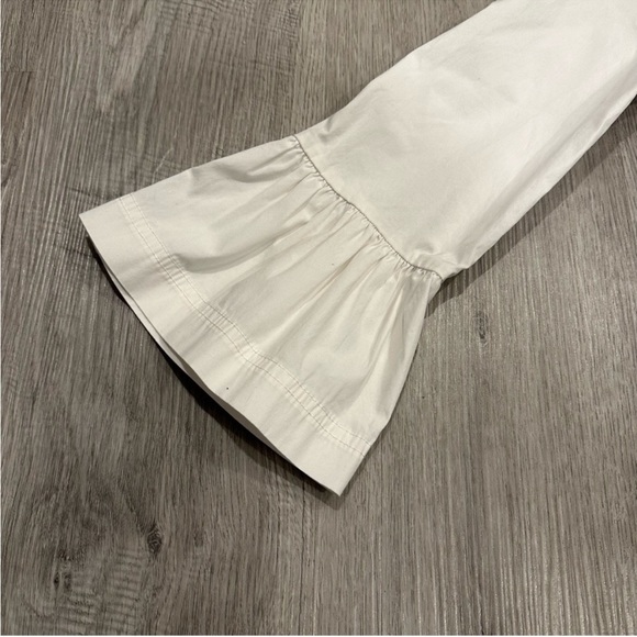 VERONICA BEARD Bab Flared-Cuff Button Down Shirt Blouse Size 00 - Picture 6 of 9